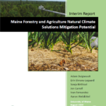Cover of the Maine forestry & agriculture NCS mitigation potential interim report