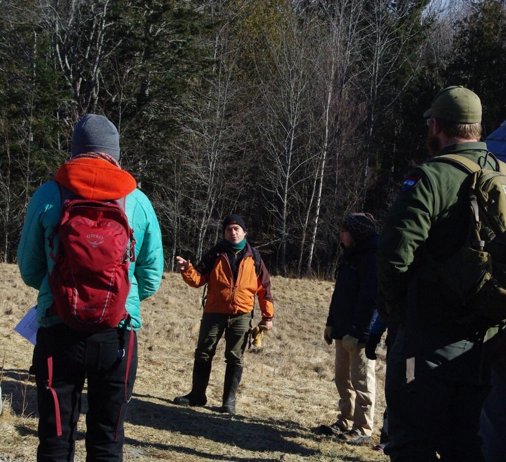 Discussion leader at Forbes Pond photo